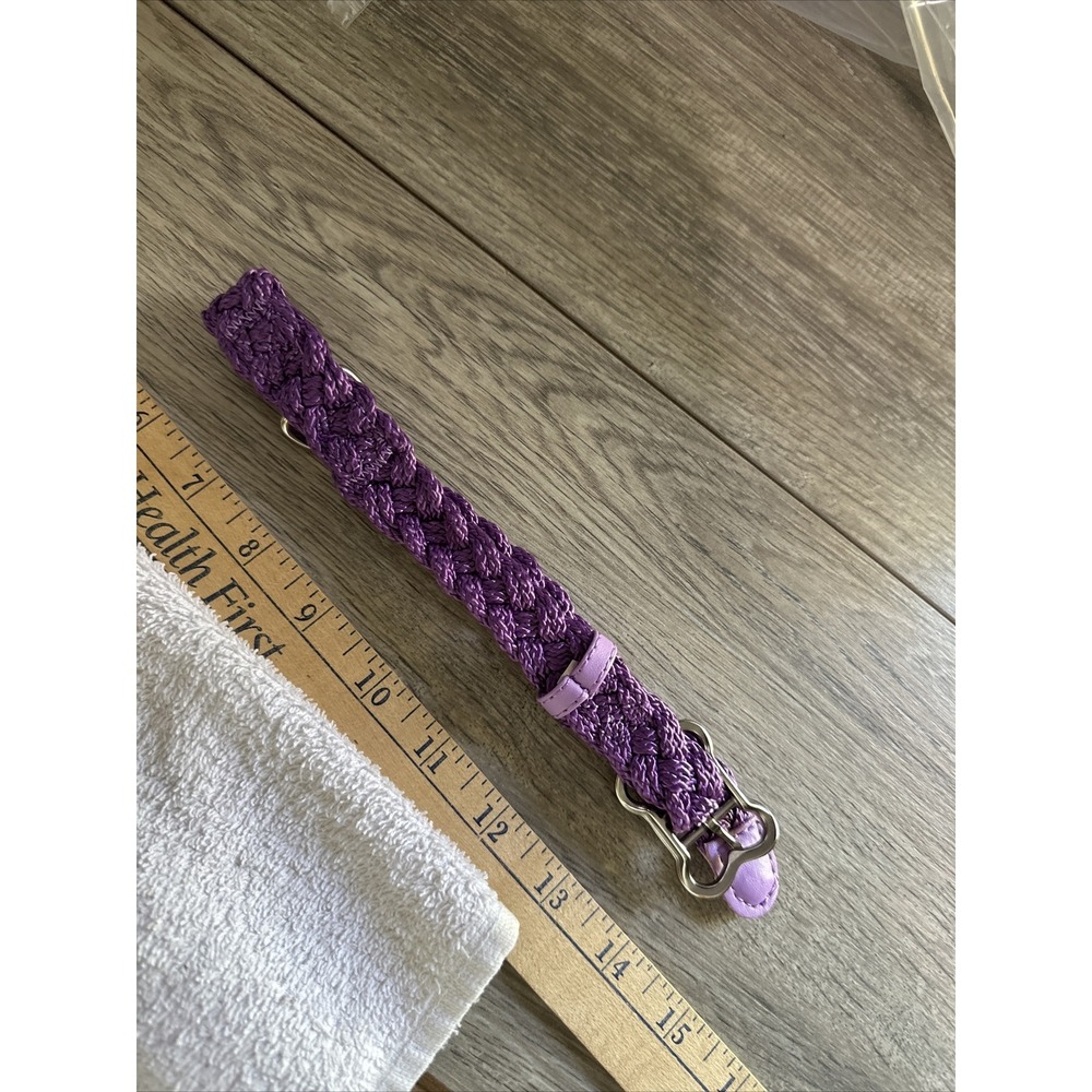 Purple Braided Cord Belt with Lavender Dog Bone Buckle‎ Skinny Novelty Accessory